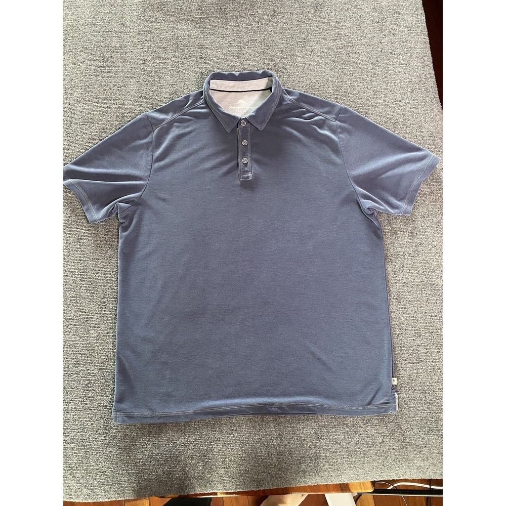 Tommy Bahama Mens Polo Shirt Size XL/TG Blue Short Sleeve Preppy Classic